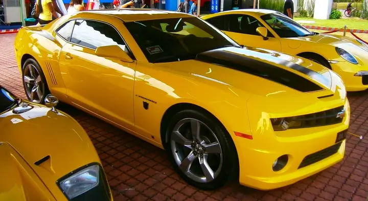 The yellow Chevrolet Camaro, known as Bumblebee.
