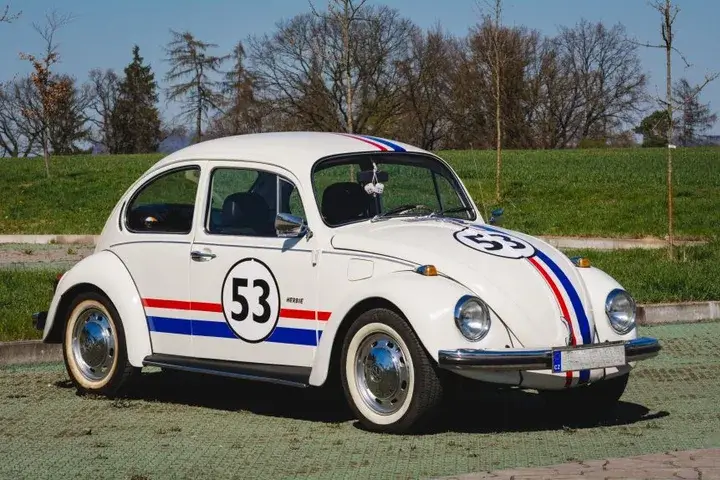 The customized Volkswagen Beetle, known as Herbie.