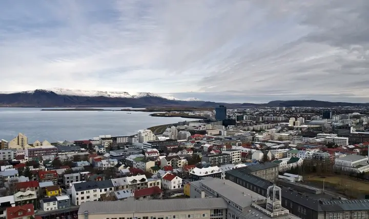 Reykjavik cityscape in Iceland